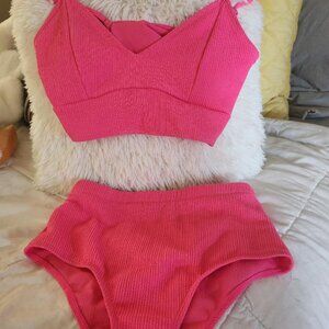 Shein Pink bathing suit small NWT